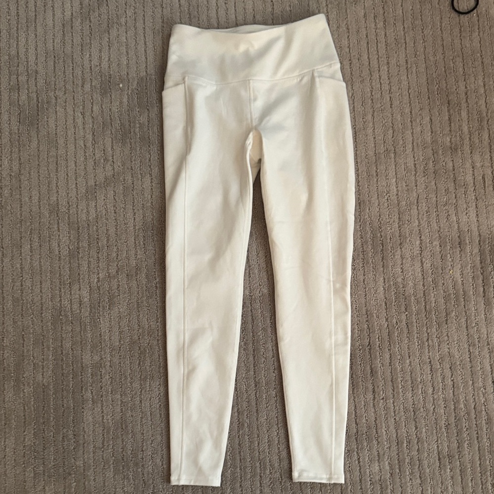 Spyder White Leggings with fluffy interior